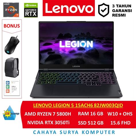 Lenovo Legion 5 15ACH6 82JW003QID I Upgrade .